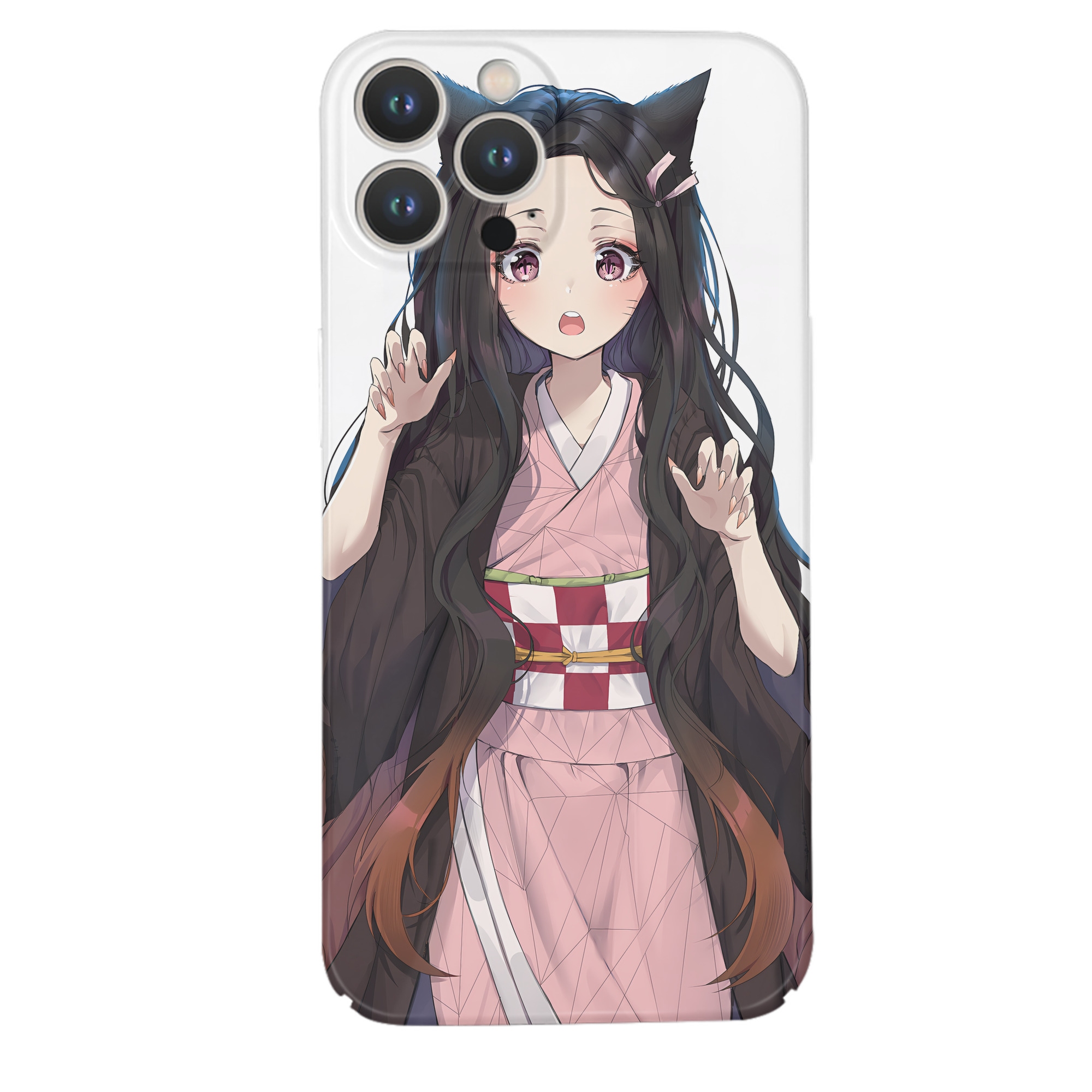 （画像用） 鬼滅の刃（きめつのやいば）竈門 禰󠄀豆子／かまど ねずこ Kamado Nezuko 【iPhone 14シリーズ対応】ハードケース